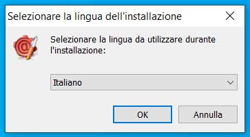 Windows 10 ArubaSign scelta della lingua