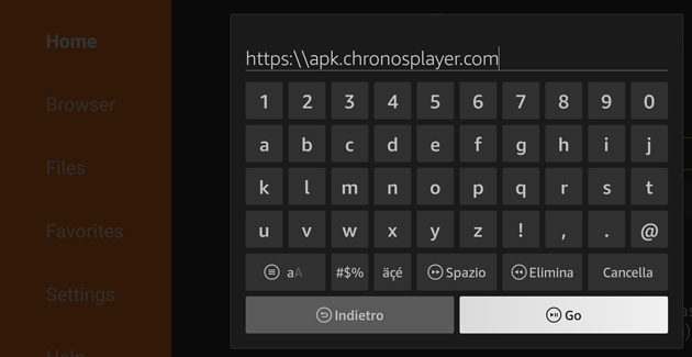 URL del File APK dei Chronos Player