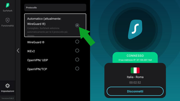 Protocollo VPN automatico