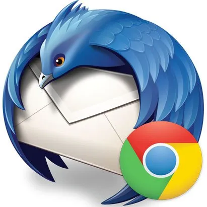 Logo Mozilla Thunderbird, Chrome