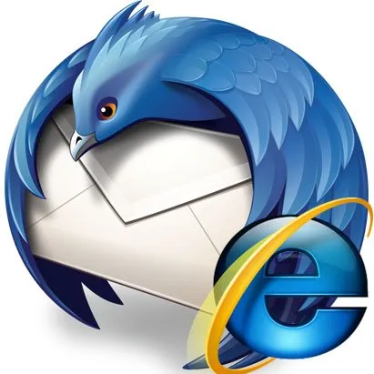 Logo Mozilla Thunderbird, Internet Explorer