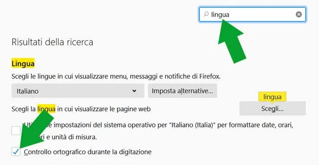 Attivare il correttore automatico in Mozilla Firefox